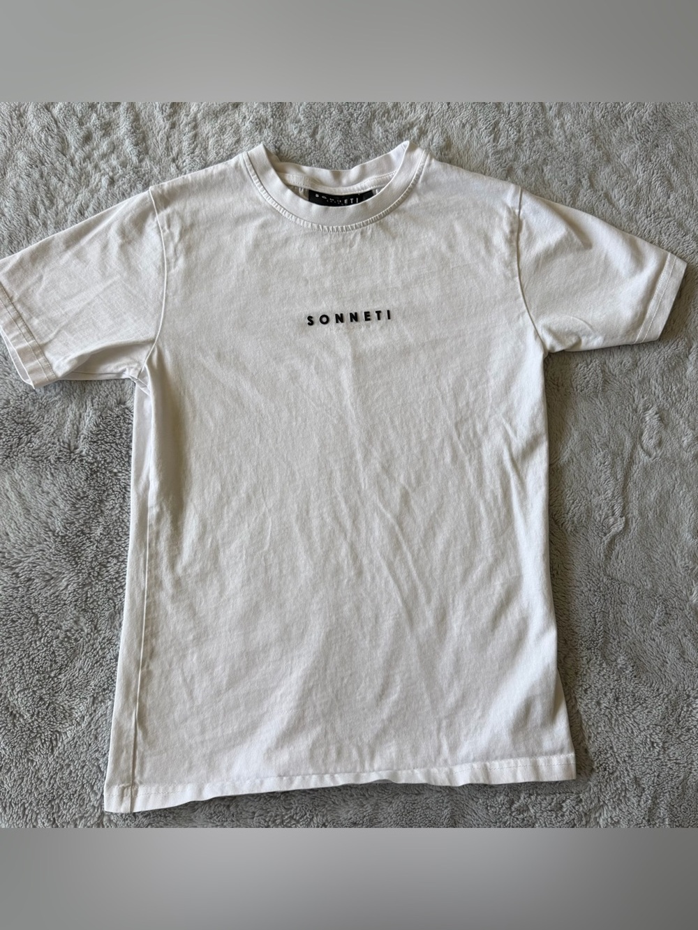 Kids White Sonneti Logo Short Sleeve Tee